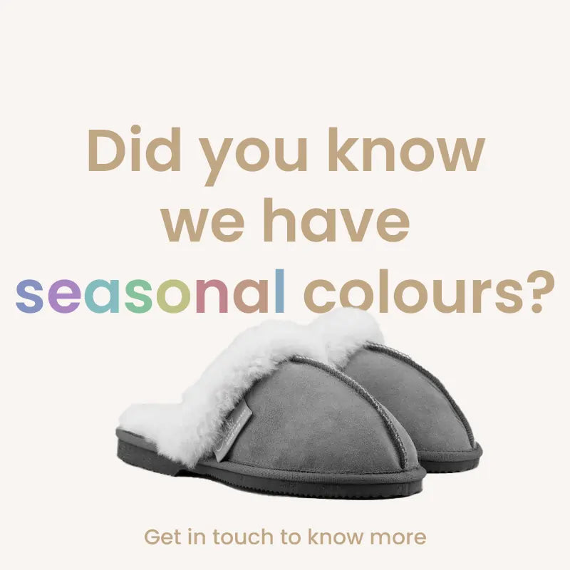 Men's ugg scuffs with a suede finish and wool turn, variety of seasonal colours, side view of the pair. #color_seasonal