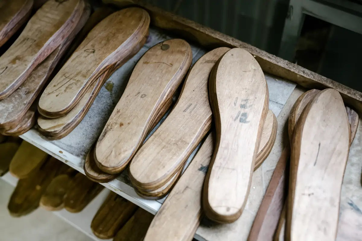 Wooden soles used to craft ugg boots in Jassi australia.