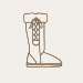 Jassi long lace-up ugg boot icon, no background.