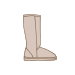 Long ugg boot icon with color.